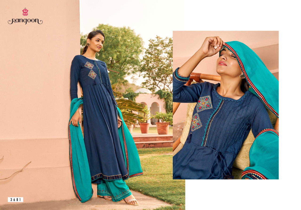Rangoon Dastak Fancy fancy Designer Wedding Wear Long Anarkali Suit Collection